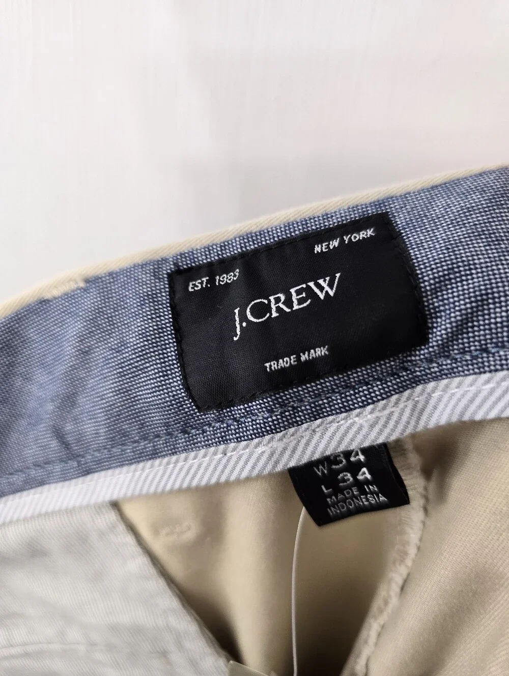 J Crew 1040 Athletic Tapered-Fit Stretch Chino Twill Pant NWT Weathered Chino 34